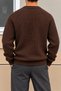 Men's Crew Neck Knitted Patterned Regular Fit Acrylic Cotton Knitwear Sweater - 4