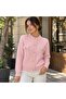 Women's Premium Viscose Blended Gold Buttoned Knitwear Jacket - Standard Size Cardigan 8750 - 4