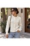Women's Premium Viscose Blended Gold Buttoned Knitwear Jacket - Standard Size Cardigan 8750