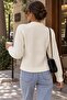 Women's Premium Viscose Blended Gold Buttoned Knitwear Jacket - Standard Size Cardigan 8750 - 2