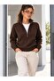 Women's Half Zipper High Collar Knitwear Sweater 8765 - 3