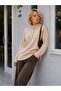 Women's Stand Collar Button Detailed Soft Textured Knitwear Sweater 8738 - 4