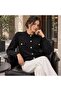 Women's Premium Viscose Blended Gold Buttoned Knitwear Jacket - Standard Size Cardigan 8750