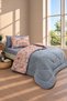 Single Sleeping Set Double-Sided Plush Welsoft Pufidik Sleeping Set (Quilt + Fitted Sheet + 2 Pillowcases) - 2