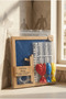Superhero Birthday Decoration Mini Set Dark Blue Felt Writing Board with Stand and Balloon Chain - 4