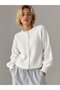Women's Soft Textured Crew Neck Crop Knitwear Cardigan 8760