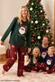 Green Christmas Themed Thermal Fabric Ultra Soft Knitted Mother-Daughter Pajama Set26226928-1