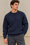 Men's Crew Neck Knitted Patterned Regular Fit Acrylic Cotton Knitwear Sweater - 2