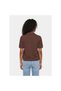 Onlcinderel Women's Polo Collar Short Sleeve Buttoned Knitwear Blouse Coffee Bean Brown - 4