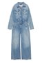 Uzun denim tulum - 4