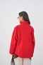 Women's Snap Pocket Detail Short Trench Coat Red - 5