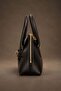 Oval Shape Women's Handbag with Belt Detail - 2
