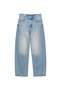 Yan dikişli barrel fit jean - 2