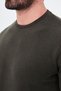 Straight Slim Fit Crew Neck Bi-Stretch Interlock Long Sleeve Men's T-Shirt Khaki - 36903.26K - 2