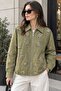 Khaki Sequin and Bead Embroidered Jacket - 2