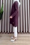 Layla Tunic Crystal Fabric Women's Bitter Brown Hijab Long Comfortable Daily Tunic - 2