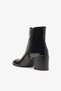 Matilda Black Shiny Leather Heeled Boots - 2