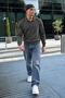 Men's Polo Collar Long Sleeve Smoked Knit Sweater - 6