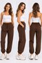 Women's Modal Elasticated Leg Sweatpants Relaxed Fit Double Pockets Jogger Draped Elasticated Leg
