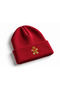 Gingerbread Design Embroidered Cotton Winter Beanie - Gingerbread Embroidered Christmas Themed Winter Design Beanie - 2