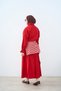 Women's Skirt with Stripe Detail, Adjustable Waist, Zippered Parachute Suit, Red - 5