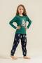 3918-g Green Teddy Bear Christmas Pine Tree Pajama Set'Mother-Daughter Can Be Matched' - 3