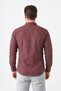 Men's Burgundy Single Pocket Buttoned Regular Fit Flannel Shirt - 4