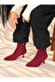 Vienna Burgundy Suede Pointed Toe 5 cm Thin Heel Women's Boots Botti̇e - 3