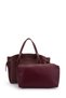 Leather Sole Women's Shoulder Bag with Makeup Bag and Side Belt Detail - 2