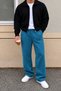 Men's Oversize Baggy Fit Sweatpants 100% Cotton 3 Thread Threaded Wide Leg Comfortable Cut - 2