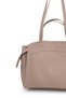 Leather Sole Women's Shoulder Bag with Makeup Bag and Side Belt Detail - 4