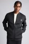 G3005Axbk81 Black Ultra Soft Slim Fit College Collar Bomber Basic Cardigan - 4