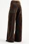 Women's jacquard floral velvet-look palazzo design jeans - 4