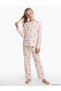 Lcw Kids Ecru Crew Neck Girls Pajama Set - 2