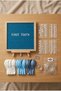 Teeth Wheat Baby Boy Decoration Mini Set Blue Felt Letter Board with Stand Balloon Chain My First Tooth Party Supplies - 3
