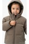 Unisex Children's Hooded Inflatable Coat with Zipper Pockets, Warm Casual Winter Coat 12304065
