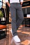 Men's Regular Fit Comfortable Cut Fabric Trousers - 4