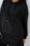 Women's Hooded Stitching Detail Tracksuit Set Black - 6