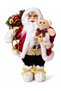 New Year's Santa Claus Figure 45 cm Decorative Ornament with Teddy Bear and Gift Sack - 6