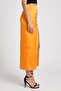Women Solid Maxi Skirt, Orange - 3