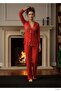 Concepta Red Combed Cotton Pajama Set - 1570 - (135646) Size S - 2