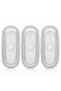 Set of 3 Glass Kayak Plates 19 cm – Transparent with Beaded Edges, Breakfast Plate, Jam Bowl, Snack Bowl and Presentation Plate - 3