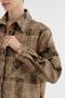 Women's plaid washed velvet shirt with pocket detail - 7