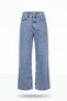 Women's Straight Cut Wide Leg Jean Pants - 6