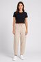 Women Regular Fit Solid Barrel Leg Pants, Beige - 2