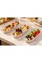 Set of 3 Glass Kayak Plates 19 cm – Transparent with Beaded Edges, Breakfast Plate, Jam Bowl, Snack Bowl and Presentation Plate