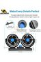 Electric Car Fan for Dashboard 360 Degree Rotatable Dual Head, 2 Speed Cooling Air Fan - 5