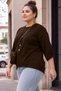 Plus Size Blouse with Necklace Tbsed002 - 3