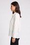 Women Pointed Collar Embroidered Long Sleeve Shirt, Ivory - 3