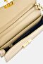 Women Brand Logo Cross Body Bag, Beige - 3